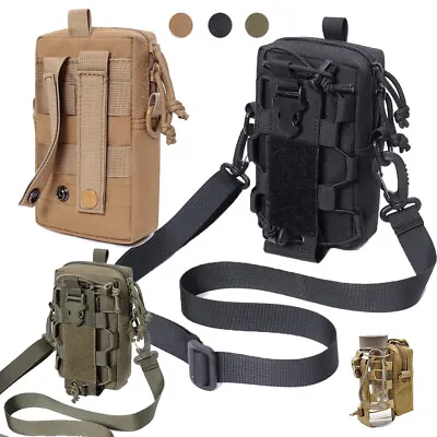 Tactical Molle Pouch EDC Waist Bag Pack Outdoor Men Utility Cell Phone Holster • $13.79