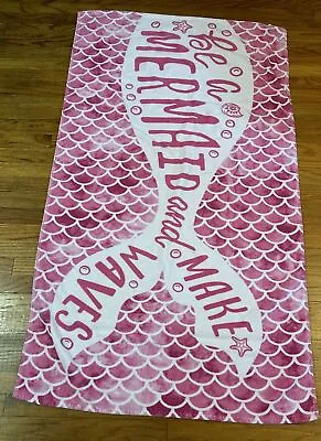 Pink Mermaid Beach Bath Towel  Make Waves Tail.   58 X 33 In￼ • $14