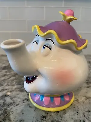 Schmid Disney Beauty And The Beast Mrs Potts Ceramic Teapot Coin Bank • $55