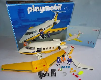 PLAYMOBIL 3185 JET PLANE With Figures And Accessories VGC Complete With Box • £46.99