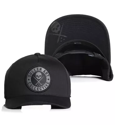 Sullen Logo Badge Of Honor Black Curved Snapback Cap One Size Hat Tattoo New UK • £29.99