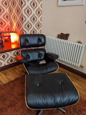 Eames Style Lounge Chair And Footstool. Needs Restoration. • £100