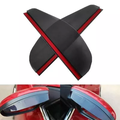 Black Universal Car Rear View Side Mirror Rain Board Eyebrow Guard Sun Visor 2pc • $7.99