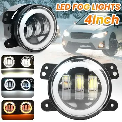 Pair 4 Inch Fog Light Driving Lamp LED H11 Bulbs Right Left Side Car Accessories • $28.59