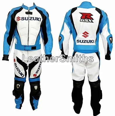 Motorcycle Suzuki Leather Track Racing Suit-ce Approved Protector-all Sizes • $398.99