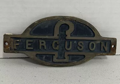 Vintage Ferguson Metal Tractor Grill Emblem Badge 5.5” • $89.99