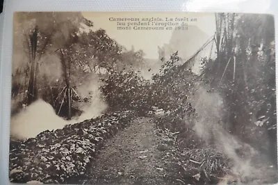 CPA English Cameroon The Forest On Fire During The 1923 Eruption Of Mount Cameroon • $10.63