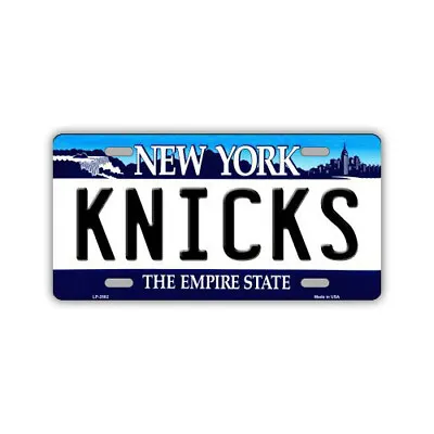 License Plate Metal Vanity Tag Cover New York Knicks 12  X 6  • $12.99