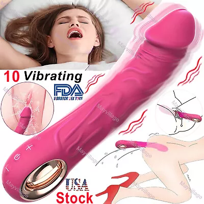 Realistic G Spot Dildo Vibrator Clit Massager Anal Stimulator Sex Toys For Women • $15.99