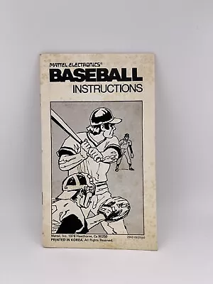 Mattel Electronic Baseball -Handheld Video Game (1978)- INSTRUCTIONS ONLY • $15