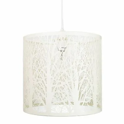 Unique And Beautiful Soft Cream Metal Forest Design Ceiling Pendant Shade By ... • £36.85