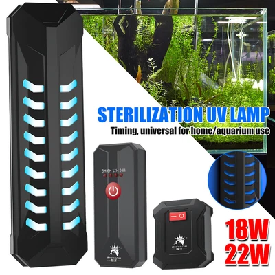 220V 18W 22W Fish Tank Aquarium UV Light Intelligent Portable Water Clean UK • £19.69