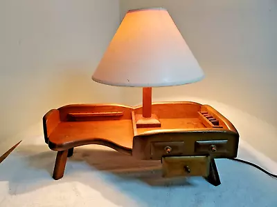 MCM Cobbler Table Wooden Lamp Light Vintage Drawer Shoe Maker • $49.99