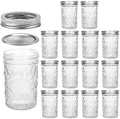 Mason Jars 8 OZ 8 OZ Canning Jars Jelly Jars With Regular Lids Ideal For Jam  • $30.30
