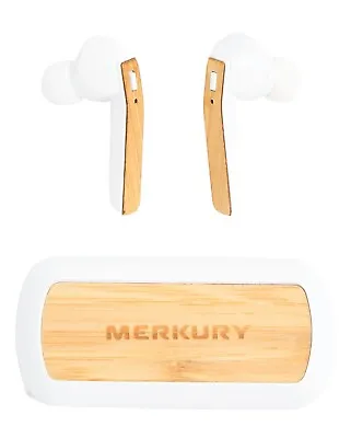 Merkury -ish True Wireless Earbuds Natural Bamboo With Case. New Sealed. • $21.99