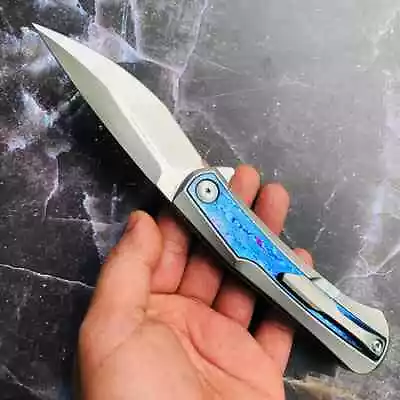 Kansept Knives Folding Knife 4  CPM S35VN Steel Blade Titanium / Timascus Handle • $346