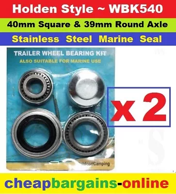 2 Wheel Bearing & Seal Kit Marine Seal Holden Axle Boat Caravan Trailer Jet Ski • $39.49