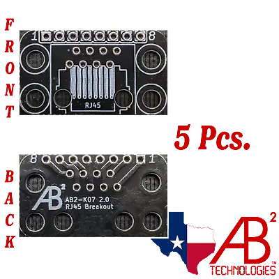 $1 • Buy RJ45 Connector Black PCB Breakout Boards Panel Of 5 (assembly Required)