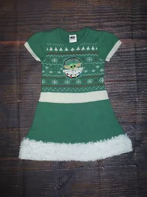 Grogu Baby Yoda Mandalorioan Star Wars Short Sleeve Christmas Sweater Dress 6 • $7.99