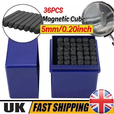 36pc Number And Letter Stamp Punch Set For Imprinting Metal Leather Wood Plastic • £10.89