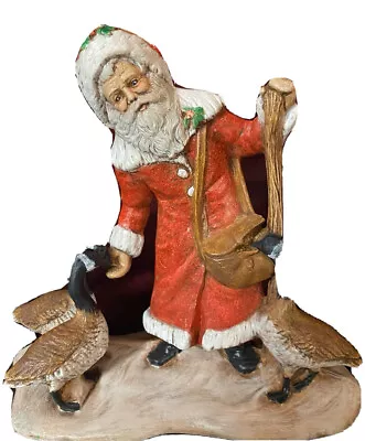 Vintage Old Fashion Santa Claus Geese Hand Painted Figurine Provincial Mold 1991 • $20