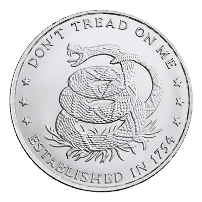 Don't Tread On Me - 1 Oz .999 Fine Silver Round • $37.16