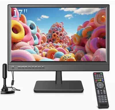 17” Inch 12v Volt LED TV With Remote & Stand HDMI USB DVB-T2 Wide Angle  • $99