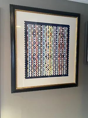 1980 Yaacov Agam “Beyond The Visible” Guggenheim Exhibition Signed/Framed • $2800