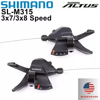 New Shimano Altus SL-M315 Rapidfire+ 3x7 / 3x8 Speed Trigger Shifter Set • $15.38