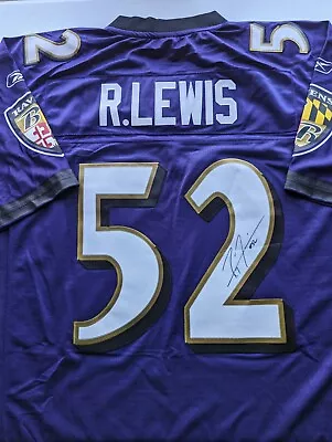 Baltimore Ravens HOF Ray Lewis #52 Signed Reebok Jersey • $99.99