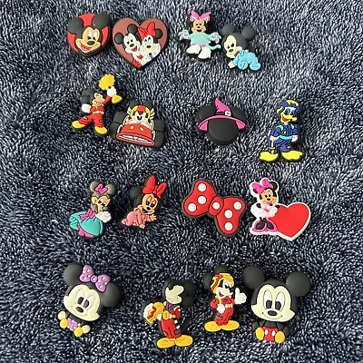 Misc Disney Mickey Mouse Minnie Shoe Charms Crocs Wristbands Jibbitz Set Of 16 • $27