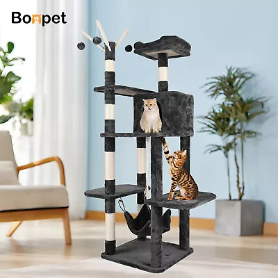 Road Cat Tree Tower Scratching Post Scratcher Condo House Furniture • $97.99