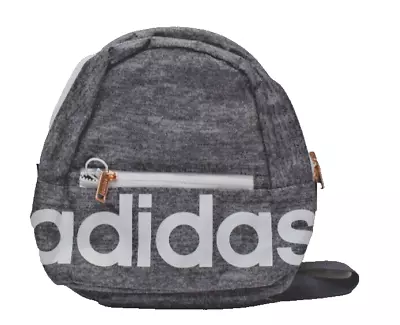 Adidas Linear Mini Backpack Handbag Jersey Grey White 5149642 New! NWT • $59.82