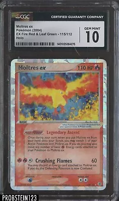 2004 Pokemon EX Fire Red Leaf Green #115 Moltres EX - Holo CGC 10 GEM MINT • $207.50