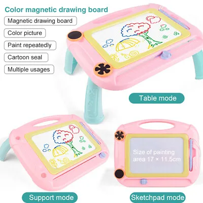 Expandable Legs For Kids Travel Portable Doodle Magnetic Drawing Board Erasable • £10.58