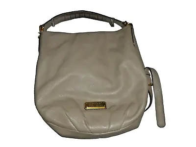 MARC BY MARC JACOBS Classic Q Hillier Taupe Leather Hobo Bag Convertible Slouch • $26.74