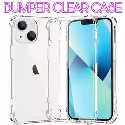 Bumper Clear Case For IPhone 6/7/8/X/XS/XR/11/12/13/14/15 Mini/PRO MAX • £3.99