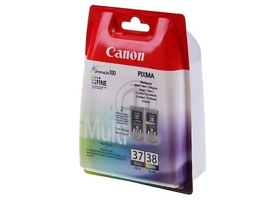 Value Pack Boxed PG-37 +CL-38 Canon Original Pixma MX300 MP470 MP210 • £37.50