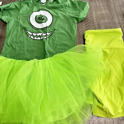 Monsters Inc Mike Wazowski Costume Women’s Size S/M Green With Tutu • $28