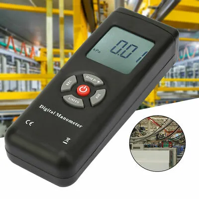 $57.15 • Buy Handheld Digital Manometer HVAC Air Vacuum/Gas Differential Pressure Gauge Meter
