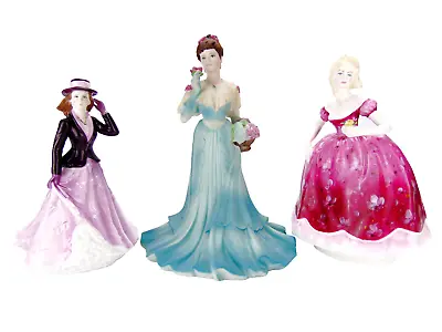 Royal Worcester / Coalport Figurines Lot X3 Georgina Rosemary Summer Fragrance • £89.99