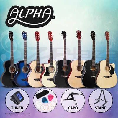 $109.95 • Buy Alpha 38/41 Inch Acoustic Guitar Classical Wooden Strings Capo Right Left Handed