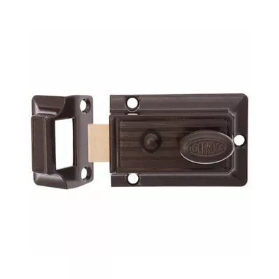 Lockwood Door Lock 201 Rim Night Latch Snib No Cylinder Brown 201NOCYL • $75.32