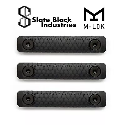 M-LOK Rail Cover Grip Panels -3-pack (Black / 2-slot) For MLOK Rail • $17.99