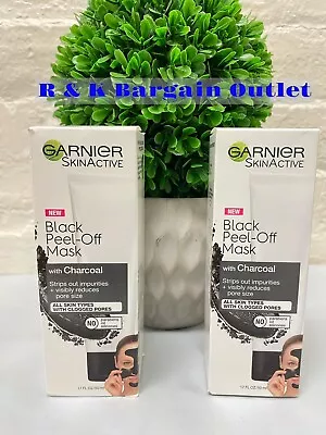 2 ~ Garnier SkinActive Black Peel-Off Beauty Mask With Charcoal 1.7 Fl Oz Each • $9.94