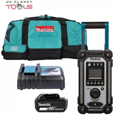 Makita DMR116 18V Li-Ion LXT Jobsite Radio With 1 X 6Ah Battery Charger & Bag • £269.92