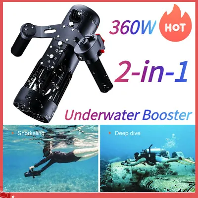 $1299.99 • Buy 2-in-1 360W Underwater Booster Underwater Shooting Search Rescue Sea Scooter