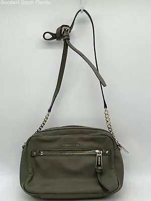 Michael Kors Womens Green East West Adjustable Chain Strap Zipper Crossbody Bag • $19.99