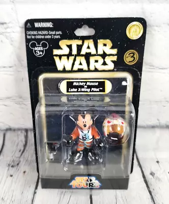 Disney Parks Star Wars Star Tours Mickey Mouse As Luke X-Wing Pilot Fig Series 3 • $35.25