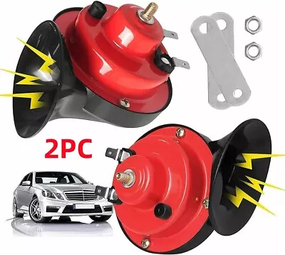 2x 12V Super Loud Train Horn Waterproof Motorcycle Car Truck SUV Boat Red • $8.45